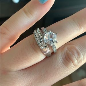 Size 9 CZ silver ring